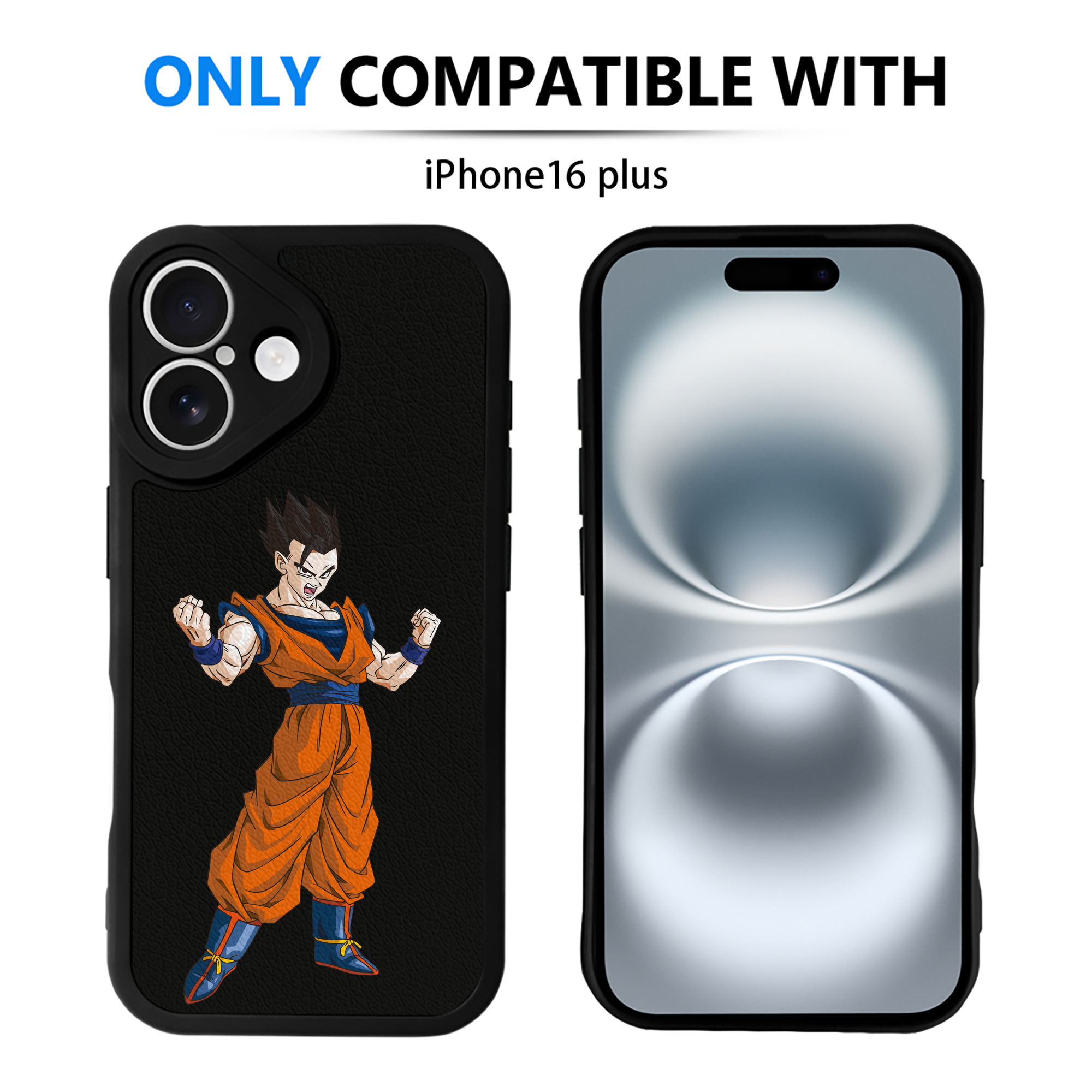 （画像用） ドラゴンボール 孫 悟飯（そんごはん）DRAGON BALL Son Gohan 【iPhone 16シリーズ対応】シリコンスマホケース（レザー調） 材質：シリコン